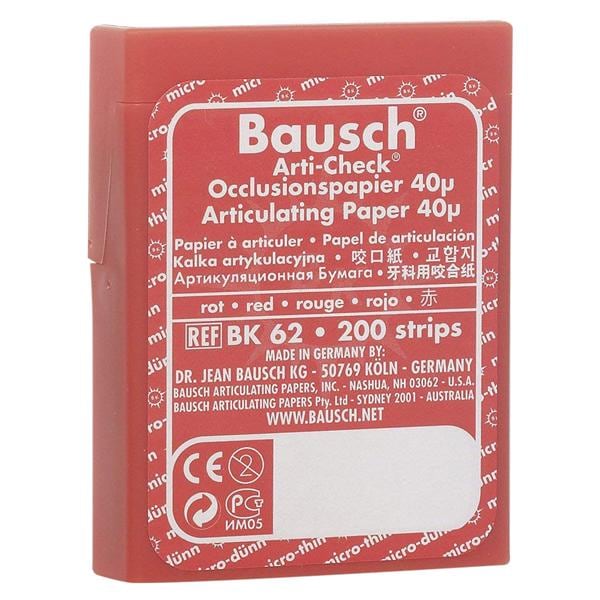 Articulatiepapier micro-dun - Rood, 200 strips, BK 62