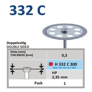 Diamantschijf H 332C - HP 300  30 mm dubbelzijdig fijn