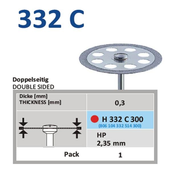 Diamantschijf H 332C - HP 300  30 mm dubbelzijdig fijn
