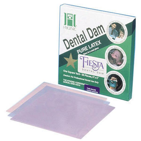 Hygenic Fiesta Dental Dam - 5 x 5 inch, heavy - 52 stuks
