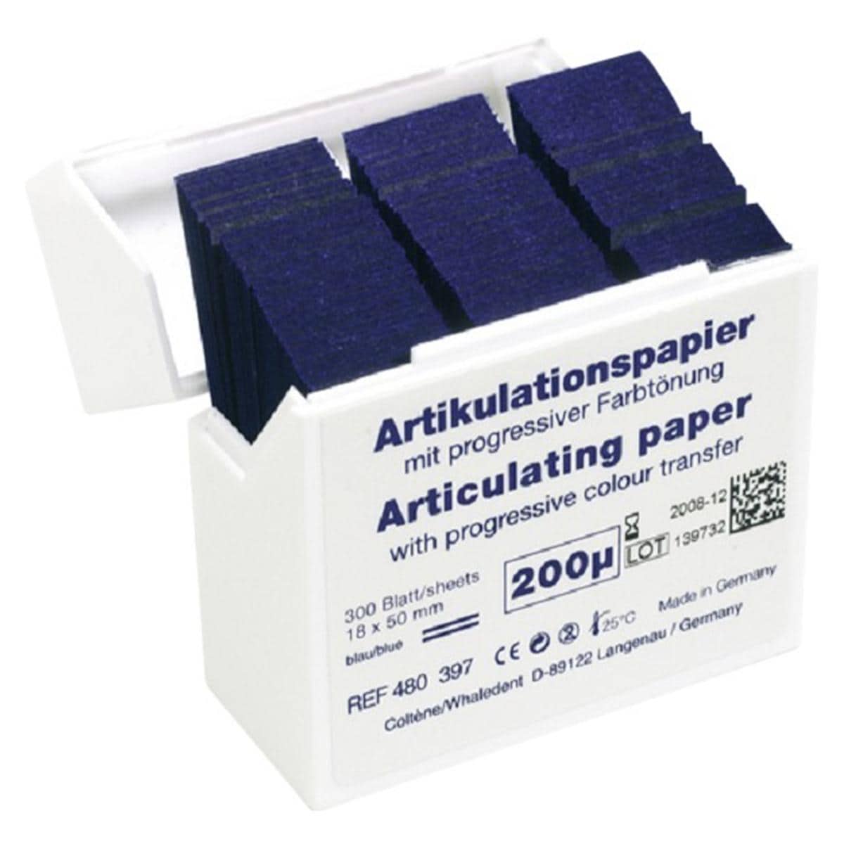 Hanel Articulatiepapier 200 &#181; - Blauw