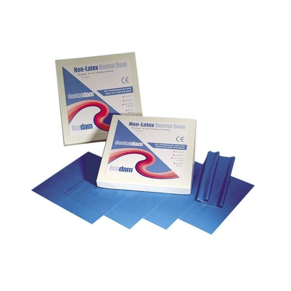 Isodam Non-Latex - 6 x 6" (20 vellen), medium, blauw