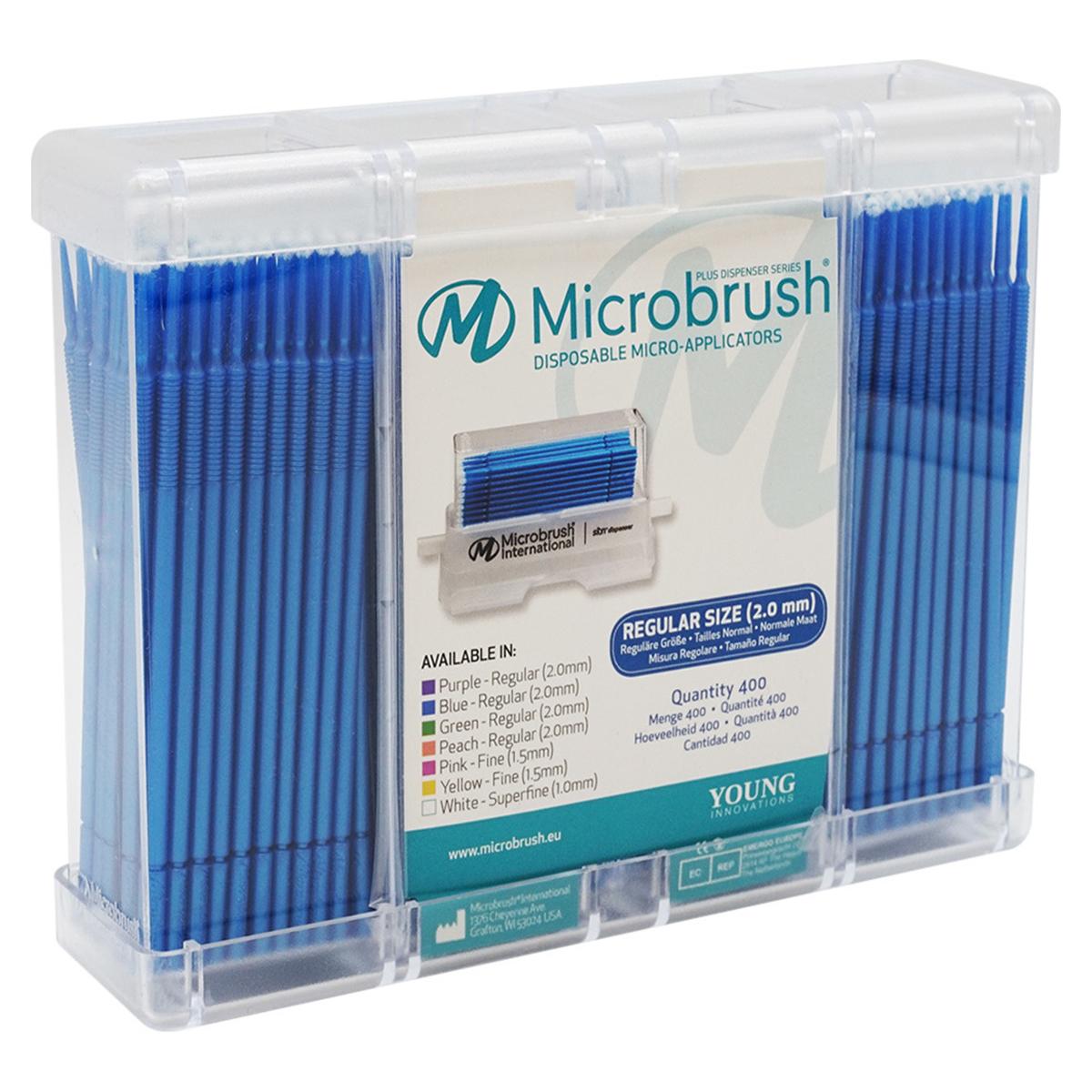 Microbrush Plus navulling voor Dispenser Regular (2,0 mm) blauw, 4x
