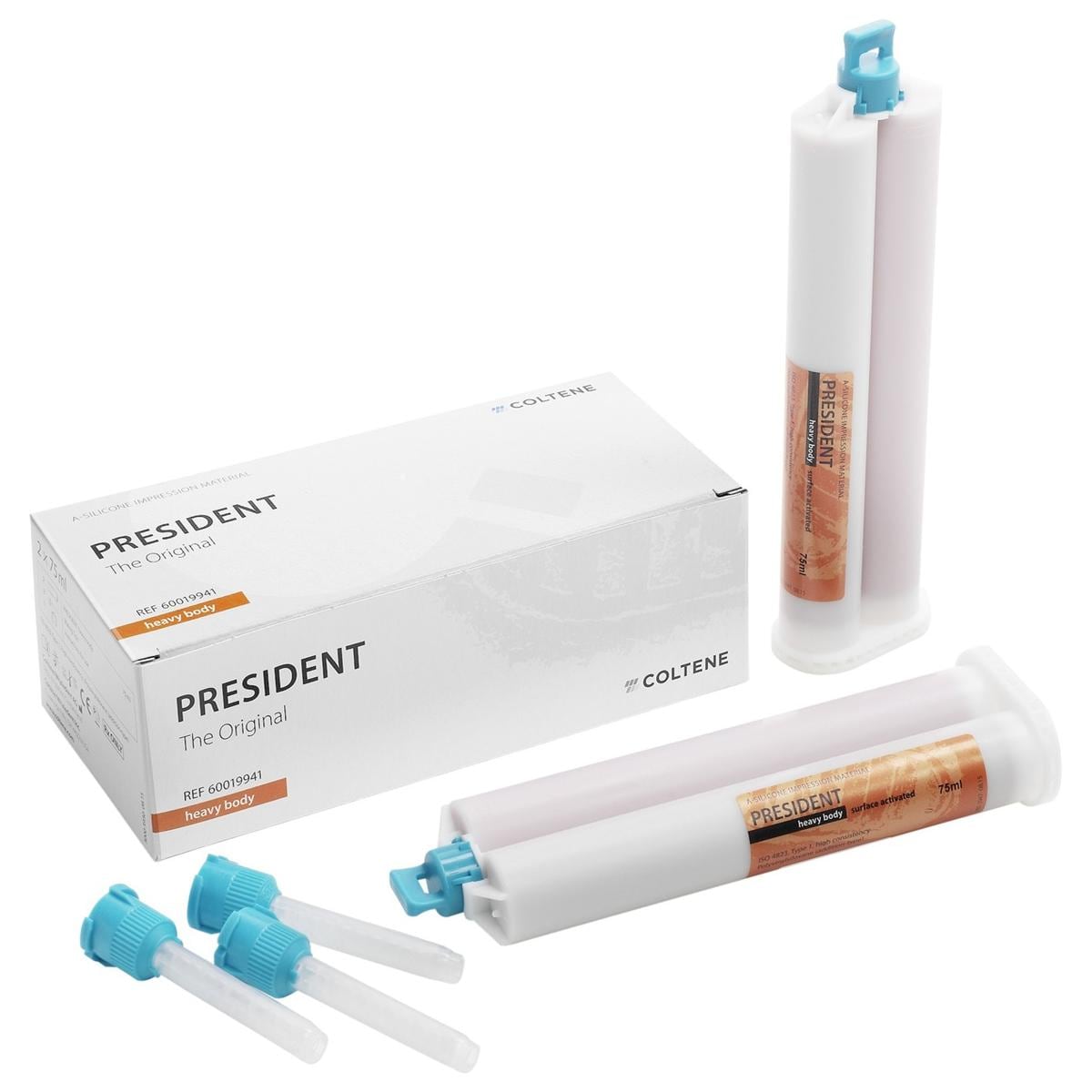 President The Original - heavy, 2 x 75 ml en 12 mengtips turquoise