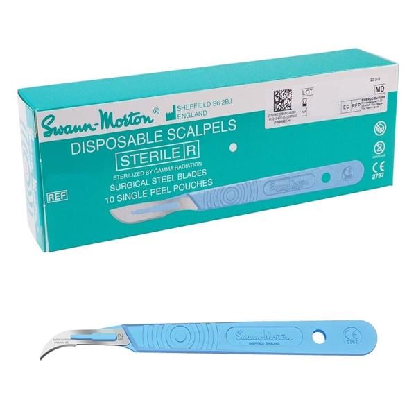 Scalpels met heft - figuur 12, per 10 stuks, 0504