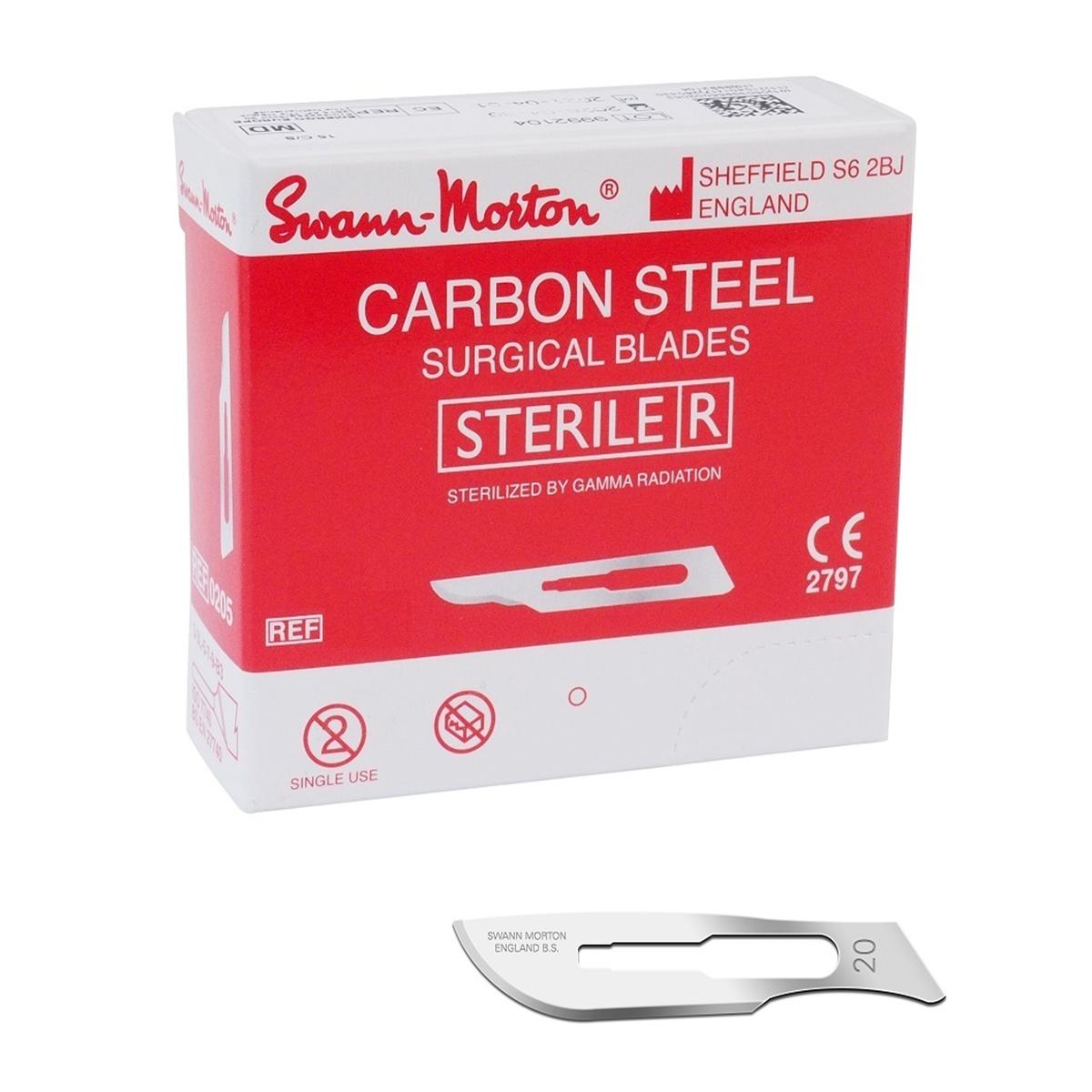 Scalpels, mesjes - figuur 20, per 100st, 0206