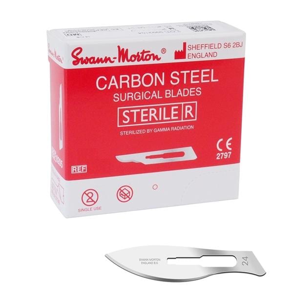 Scalpels, mesjes - figuur 24, per 100st, 0211