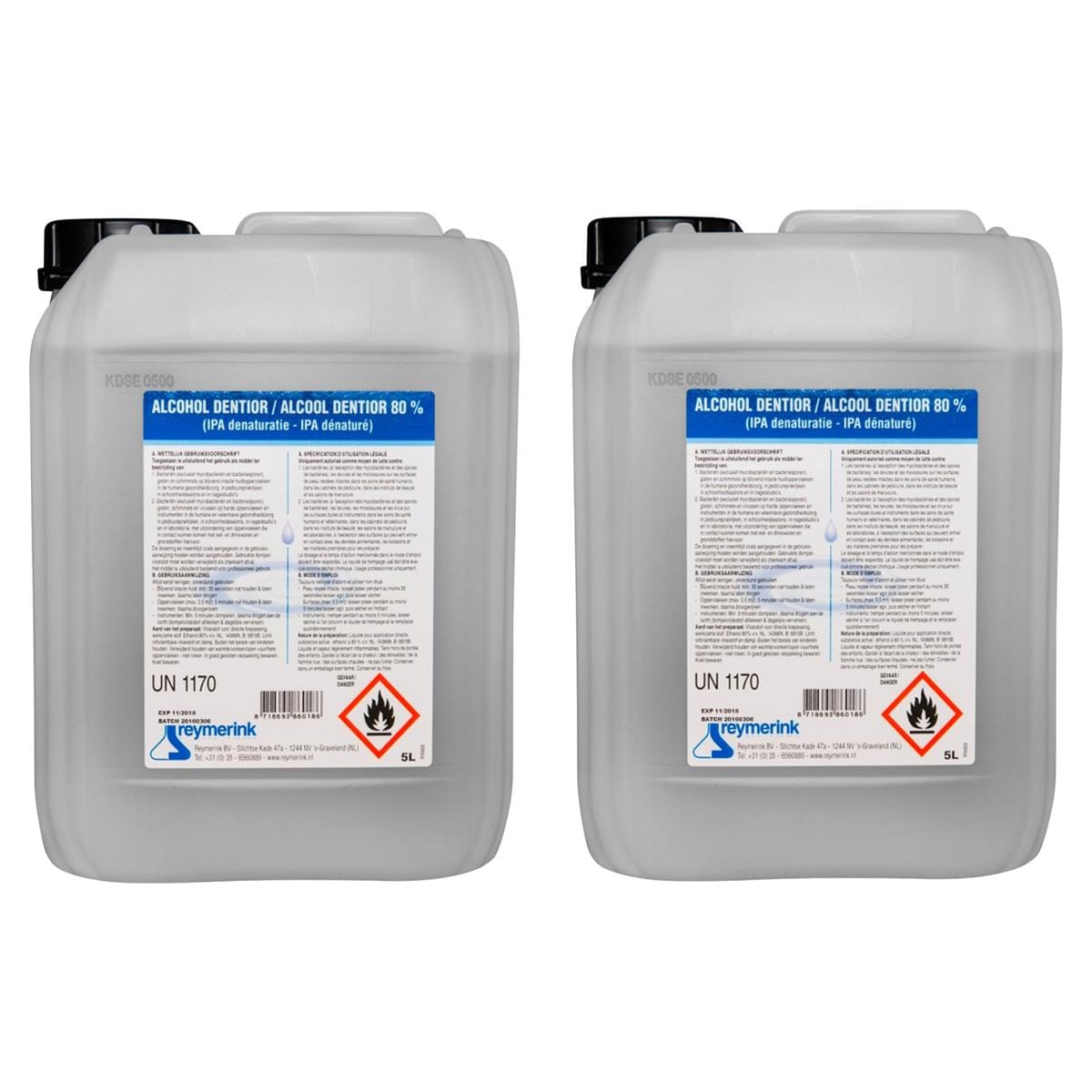 Alcohol - 80% fles 2 x 5 liter