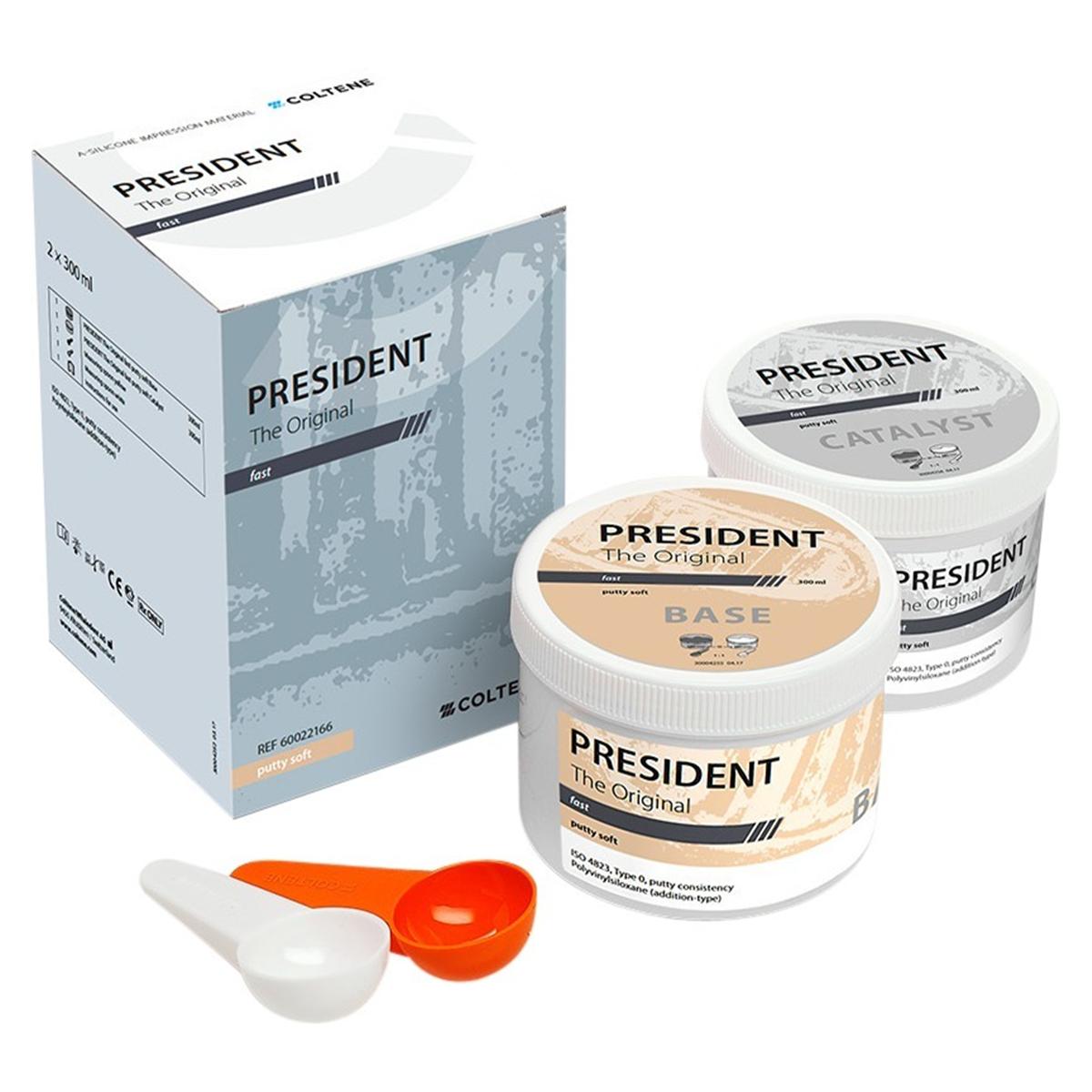 President The Original - Putty Fast Soft, 300 ml basis, 300 ml katalysator en 2 doseerlepels