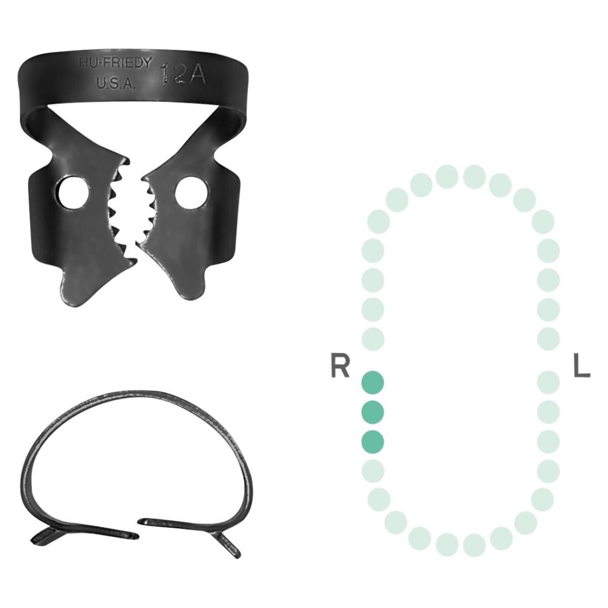 Cofferdamklem Black Line - molaar onder - 12A (RDCM12AX)