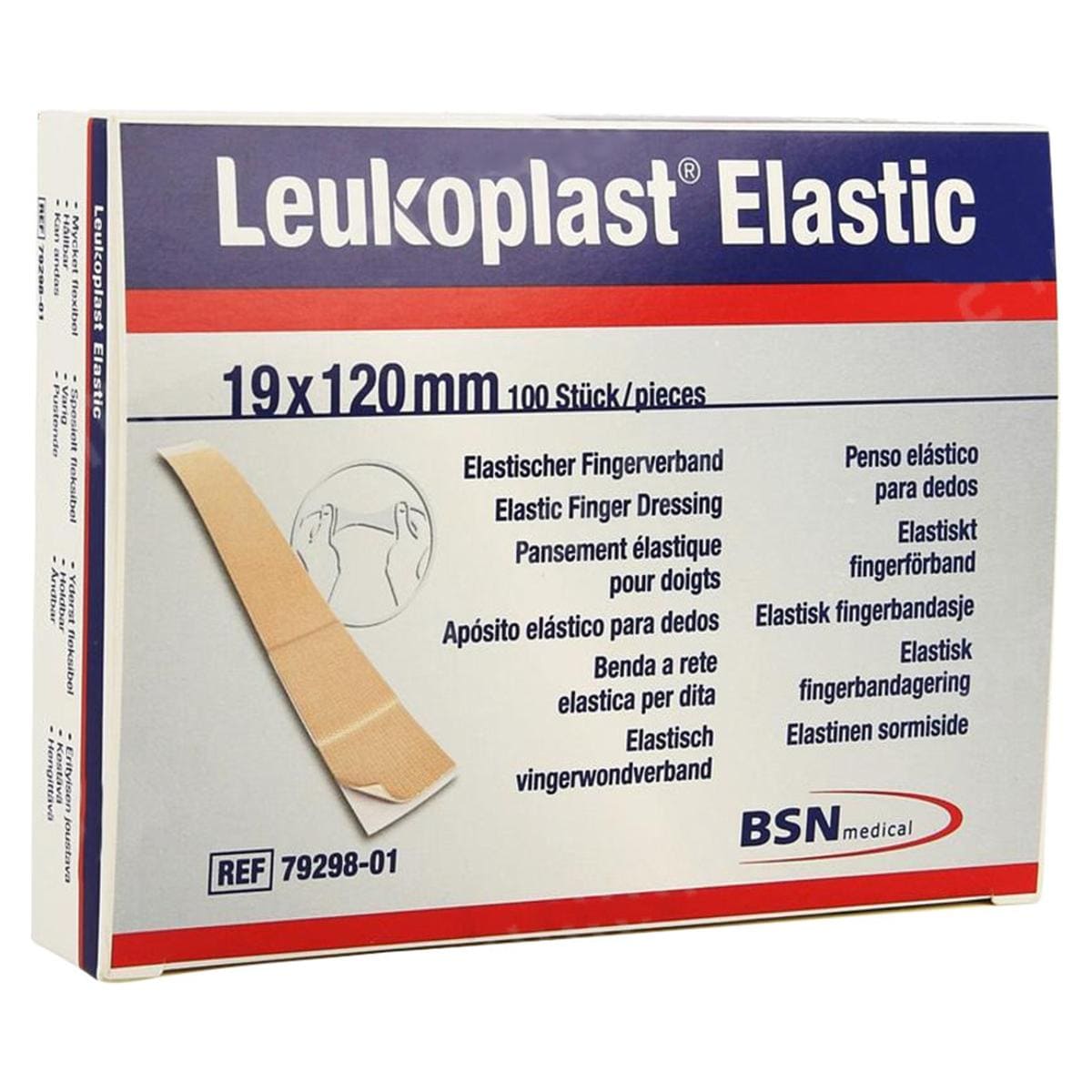 Leukoplast vingerpleister - 19 x 120 mm, 100 stuks