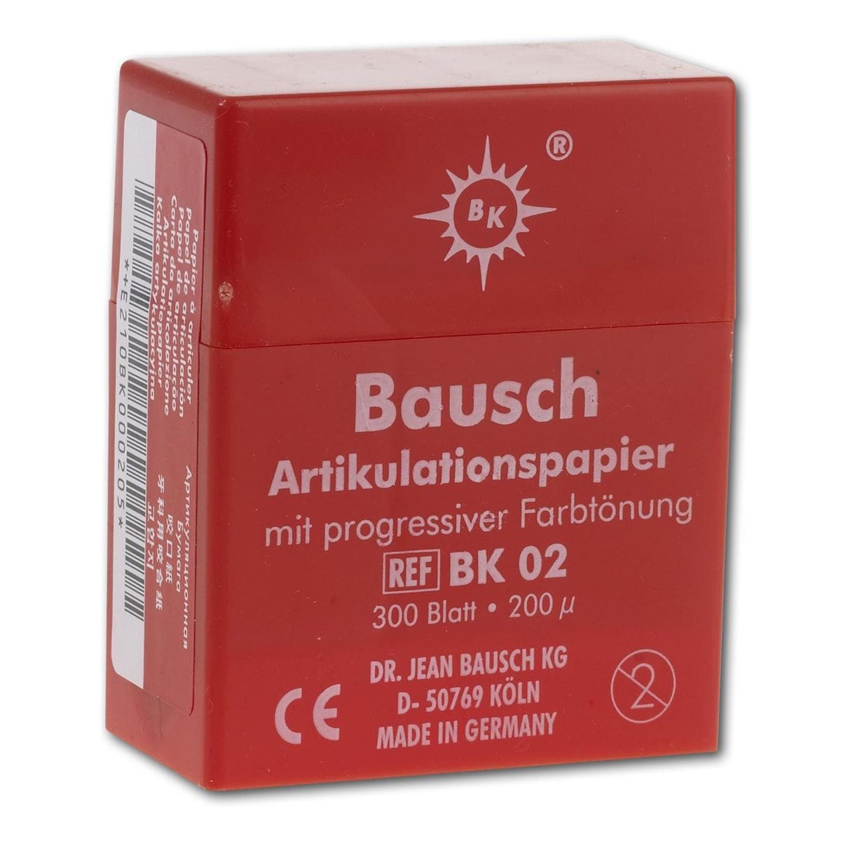 Articulatiepapier 200 &#181; - Rood, cassette, BK 02