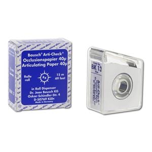 Articulatiepapier micro-dun rol in dispenserbox - Blauw, 16 mm x 15 m, BK 13