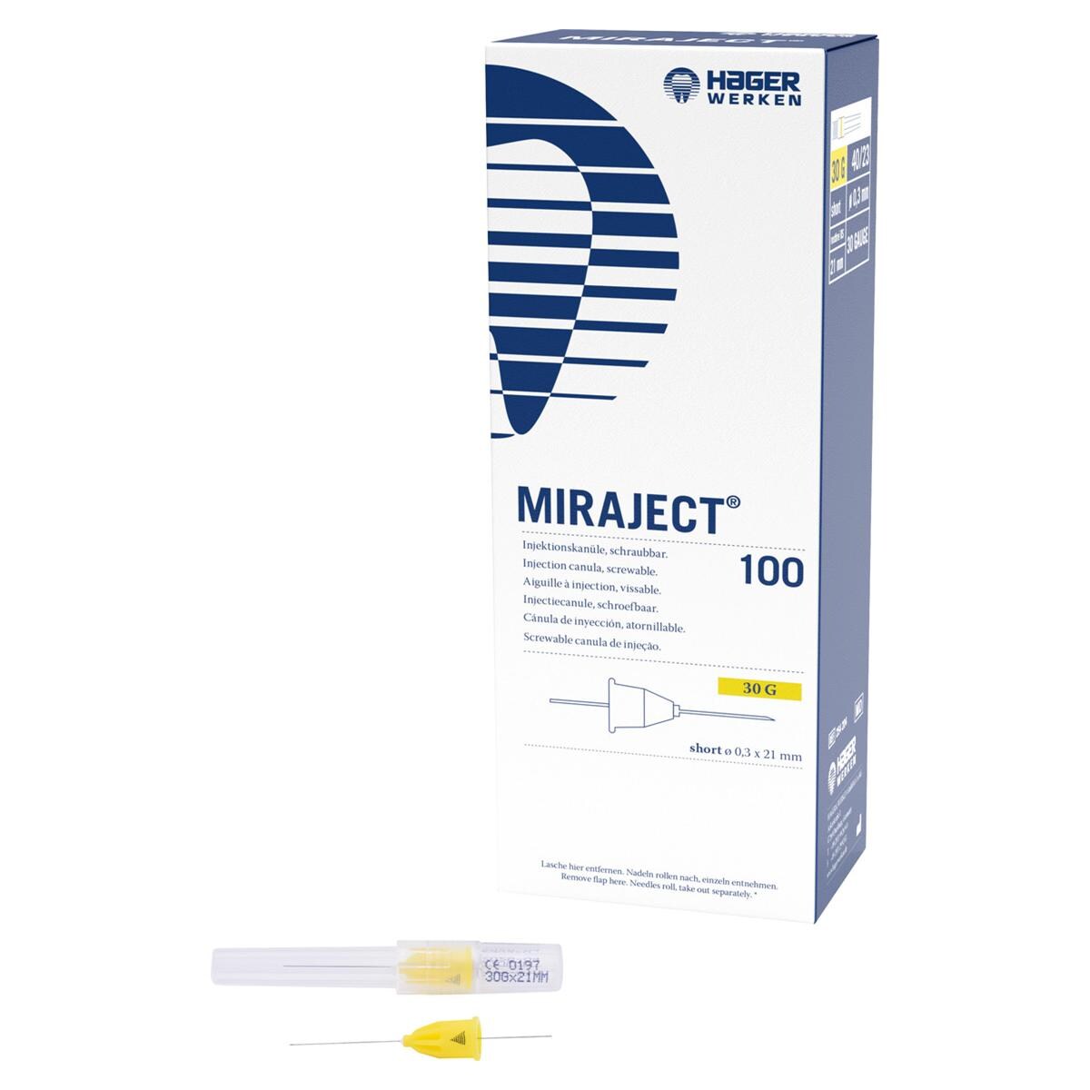 Miraject - Groen - 30G kort, 40 x 23 mm, � 0,3 mm, 100 stuks