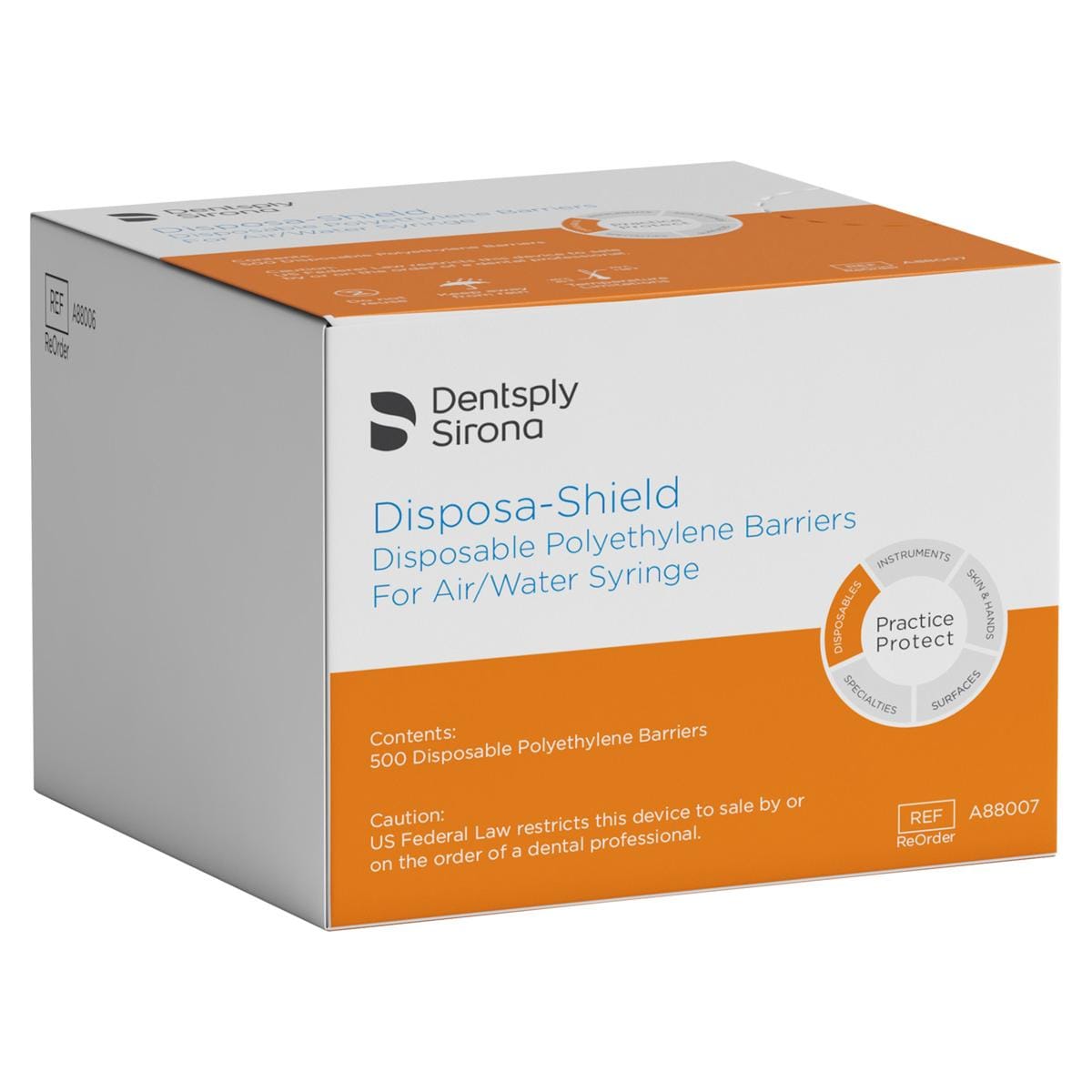Disposa-Shield voor meerfunctiespuit - REF. A88007, afmeting 5,6 x 16,5 cm, 500 stuks