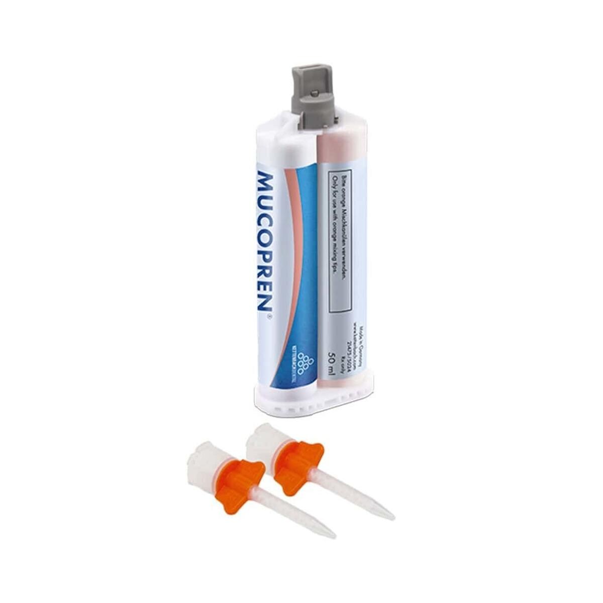 Mucopren Soft Silicone Seal - Verpakking, 50 ml en 10 mengtips