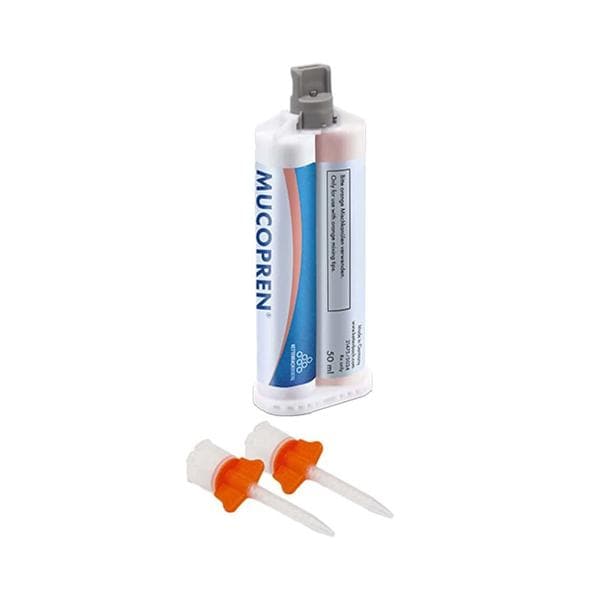 Mucopren Soft Silicone Seal - Verpakking, 50 ml en 10 mengtips