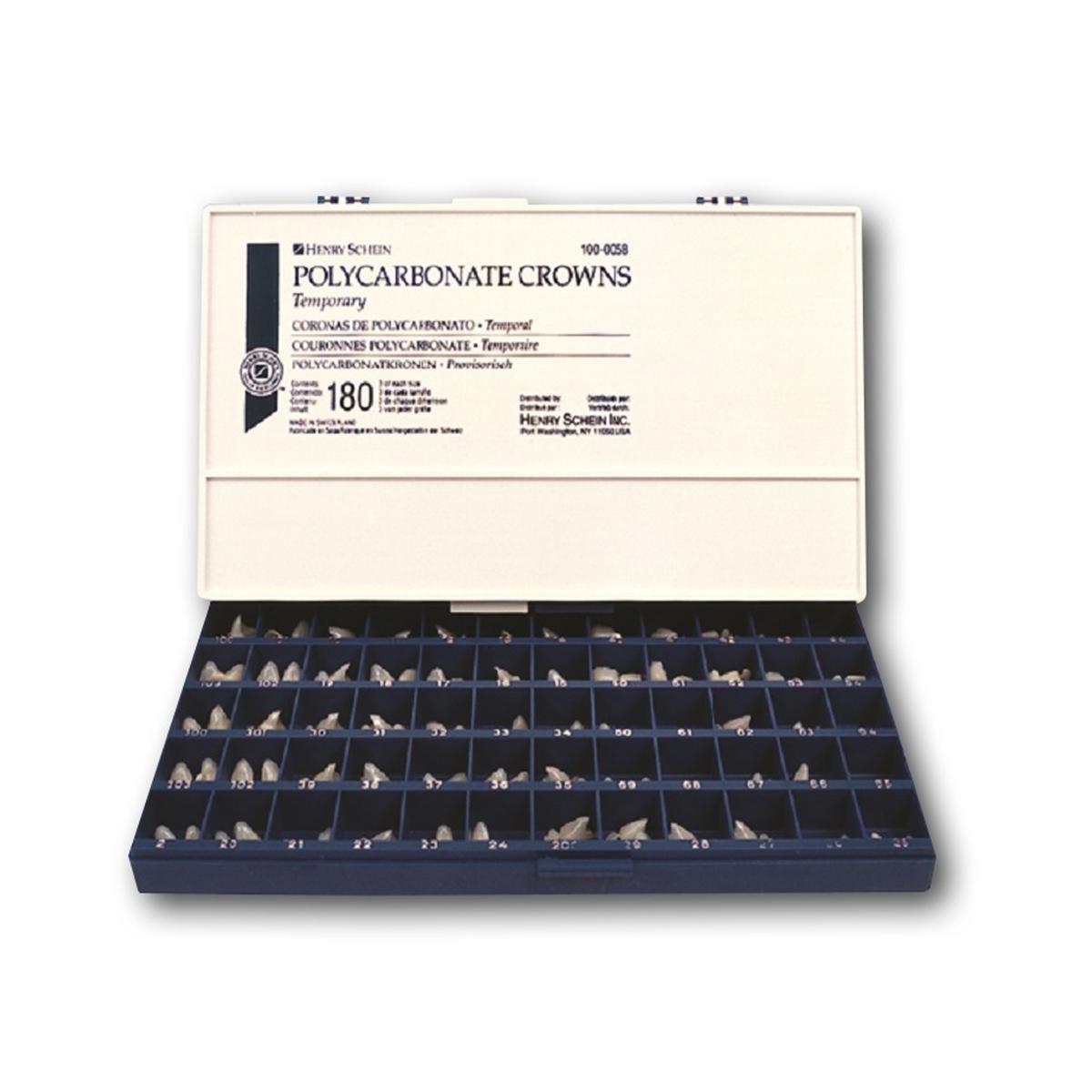 Polycarbonate Crowns cuspidaat - Rechtsboven en rechtsonder, 300