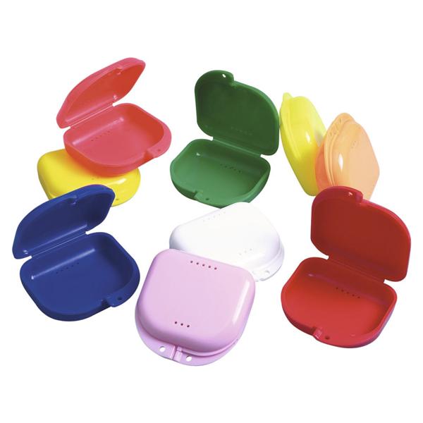 Retainerdoosjes laag - Rood, 10 stuks