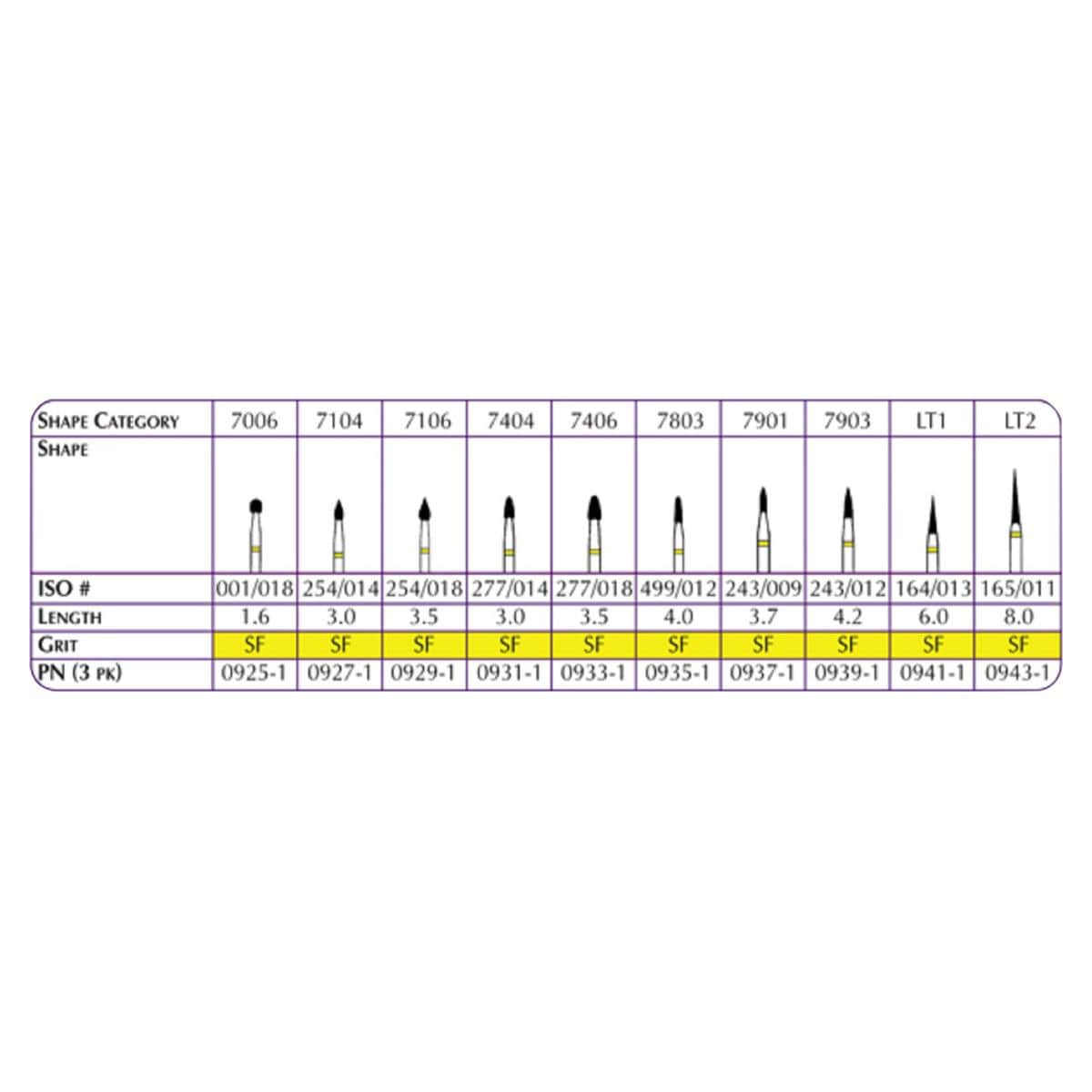 T&F Hybrid Points diamant - 0925-1 - 7006, 6 stuks