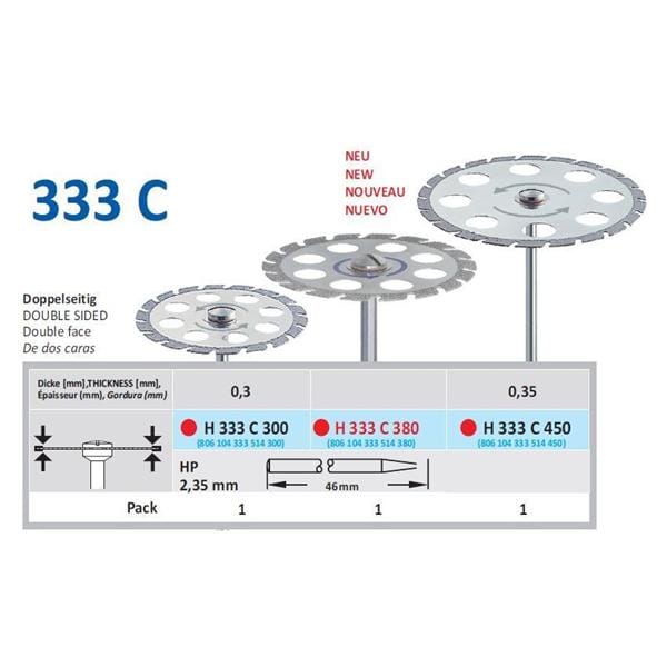 Diamantschijf H 333 C - HP 450  45 mm dubbelzijdig fijn