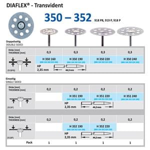 Diamantschijf Diaflex H 350 - HP 160 16 mm dubbelzijdig medium