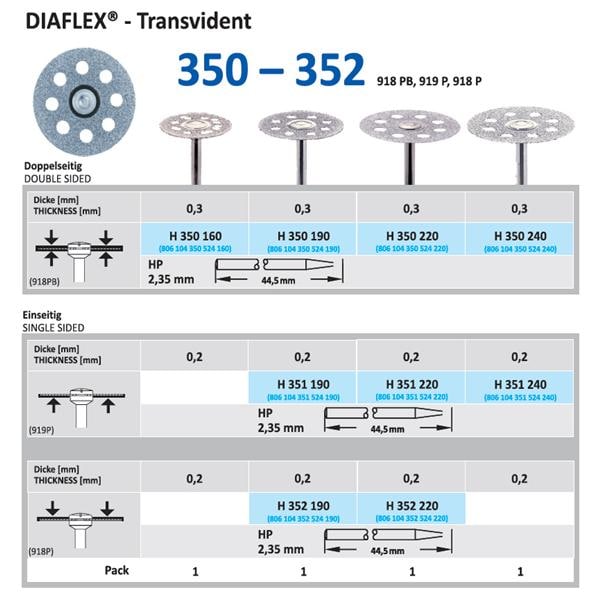 Diamantschijf Diaflex H 350 - HP 160 16 mm dubbelzijdig medium