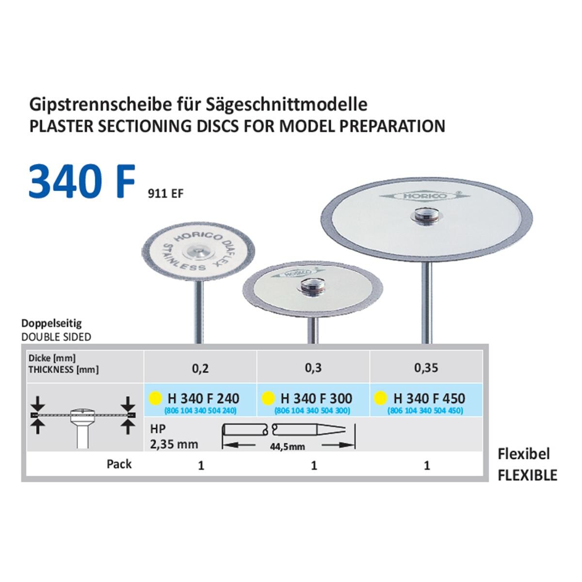 Diamantschijf Diaflex H 340 F - HP 240 Ø 24 mm dubbelzijdig extra fijn