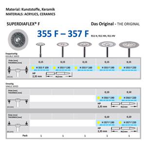 Diamantschijf H 355 F - HP 100 10 mm dubbelzijdig extra fijn