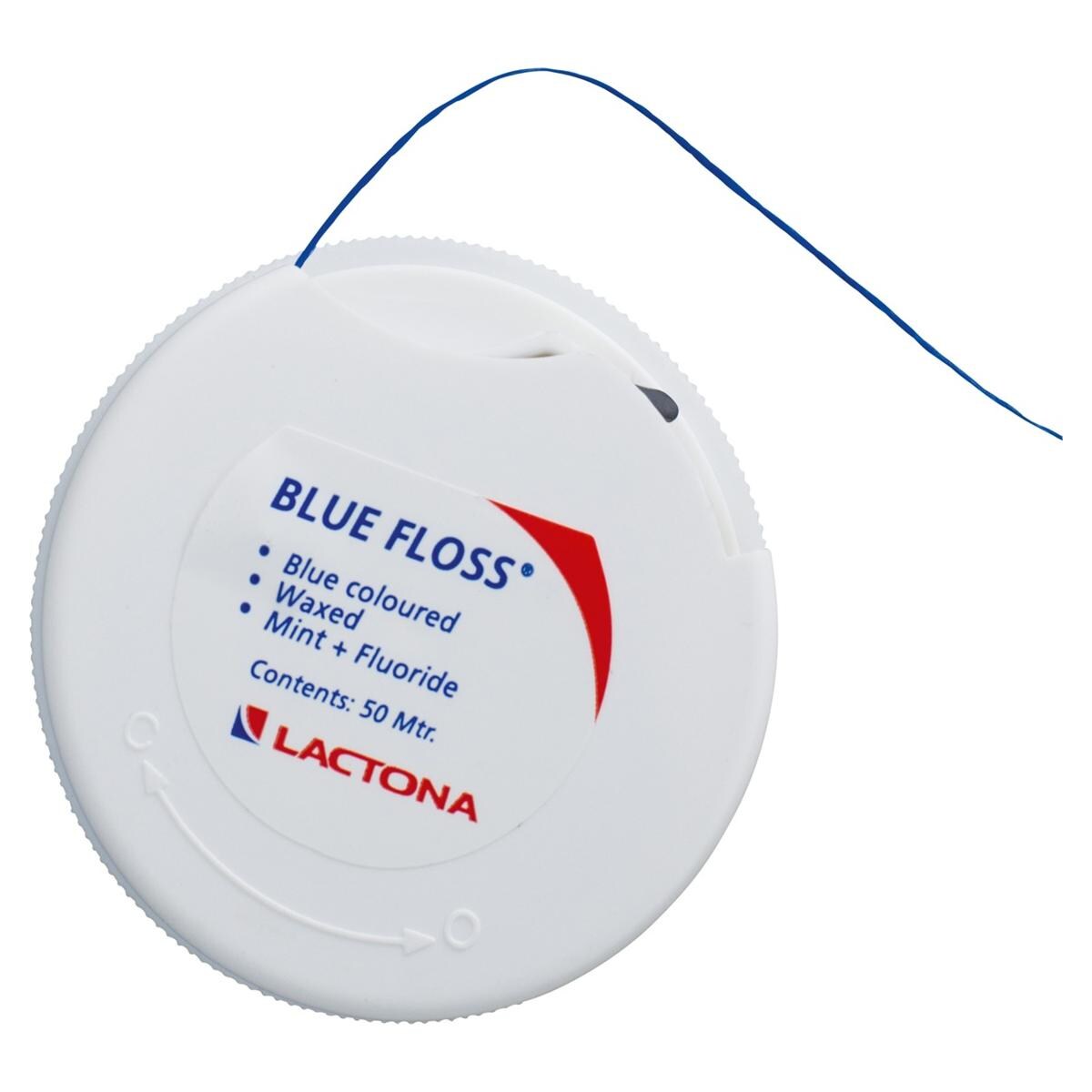 Blue Floss waxed mint - Family pack, 12 stuks