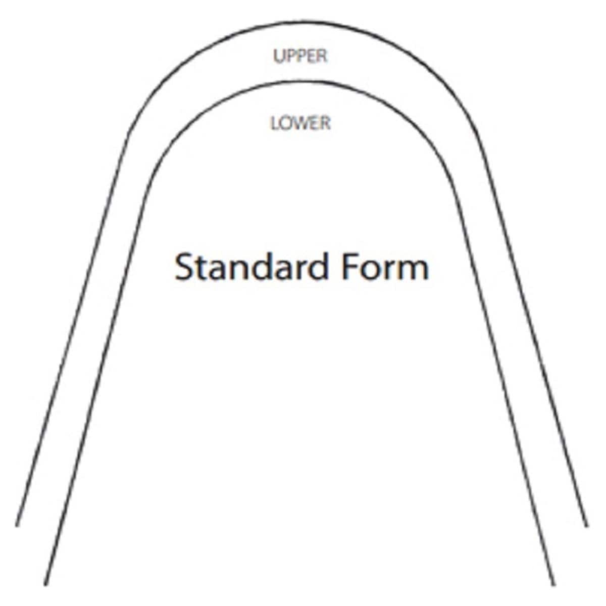Draad RVS Standaard vorm, rechthoekig - Onder, .016 x .022 - 25 stuks