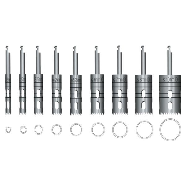 Trepaan boor titanium RA - 35 mm, 2,75 mm / 3,5 mm (8-10-13-15-18)