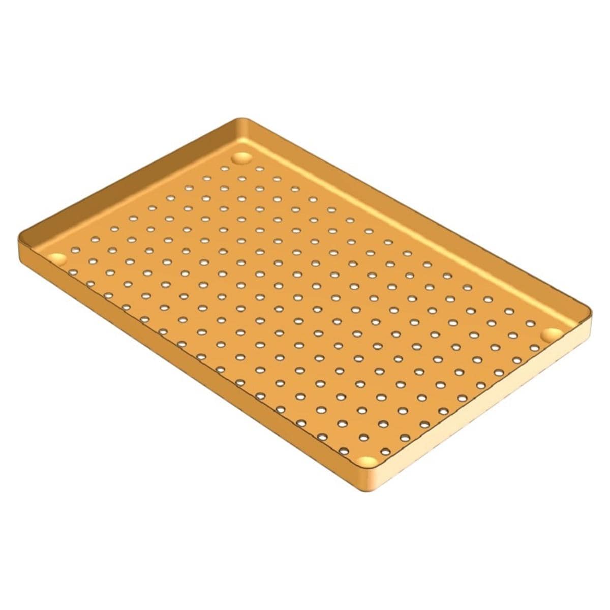 Aluminium Tray geperforeerd - 18 x 28 cm, blauw