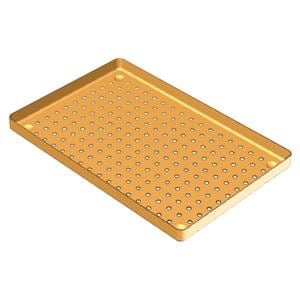 Aluminium Tray geperforeerd - 18 x 28 cm, blauw