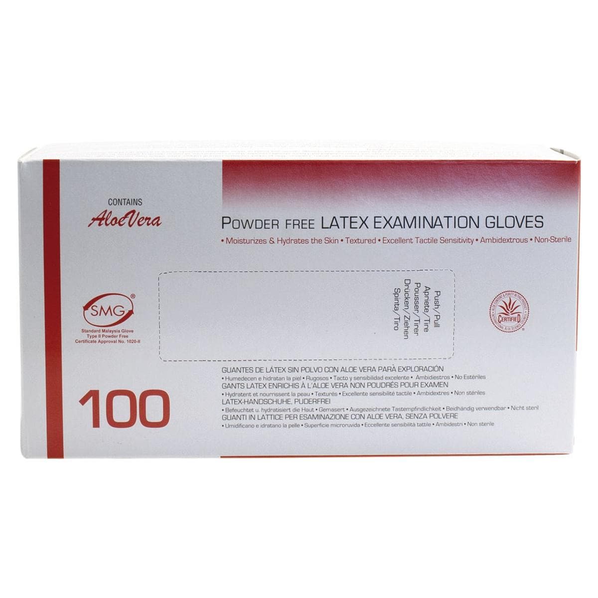 Handschoenen Latex Aloe Vera poedervrij - XS - 100 stuks