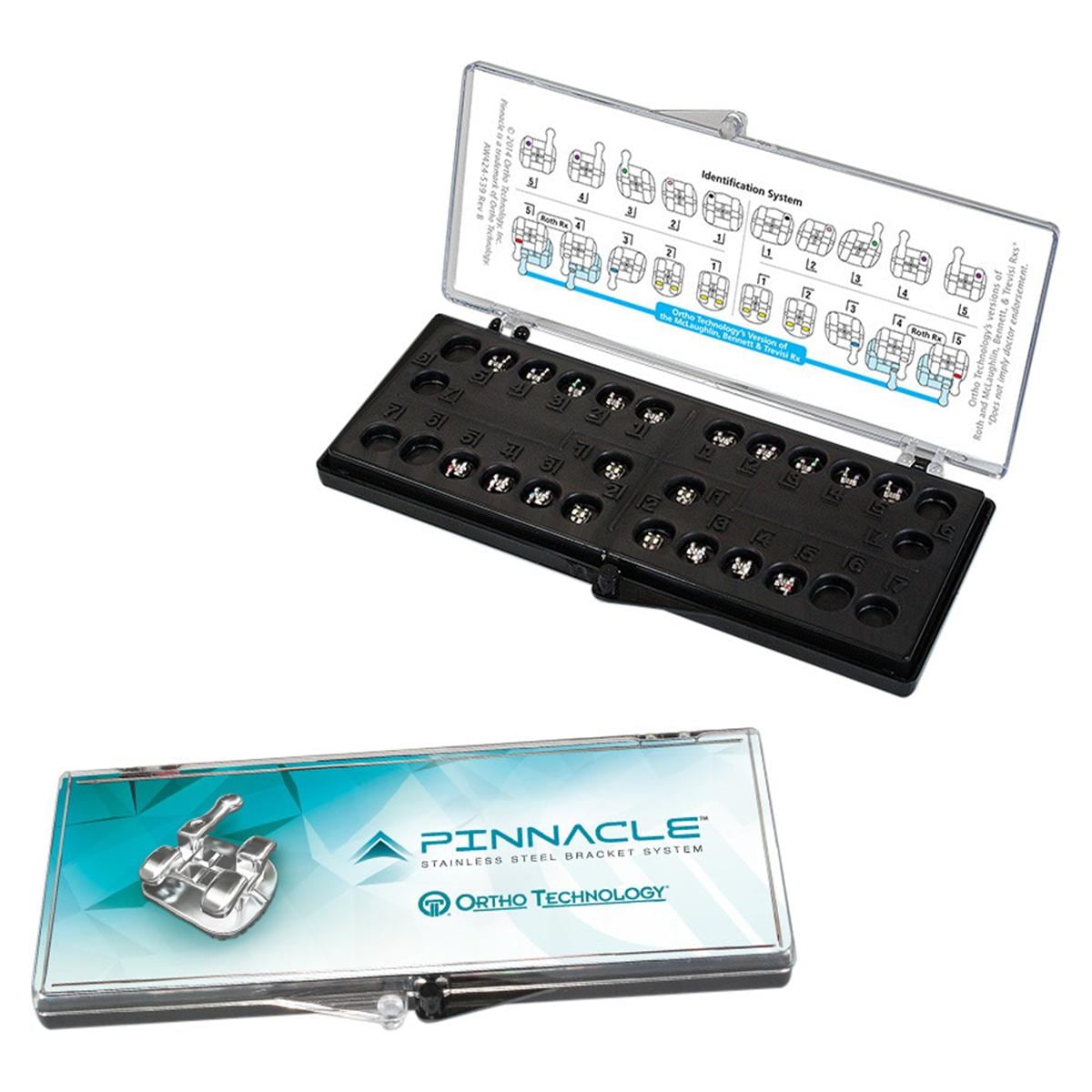 Pinnacle MBT Prescription .022" Slot, Patientenkit - 360-22-2030, Upper/Lower - 5x5 + haken op 3 Offsets (U/L 4,5)