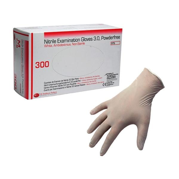 Handschoenen Nitrile poedervrij wit - XS, 300 stuks