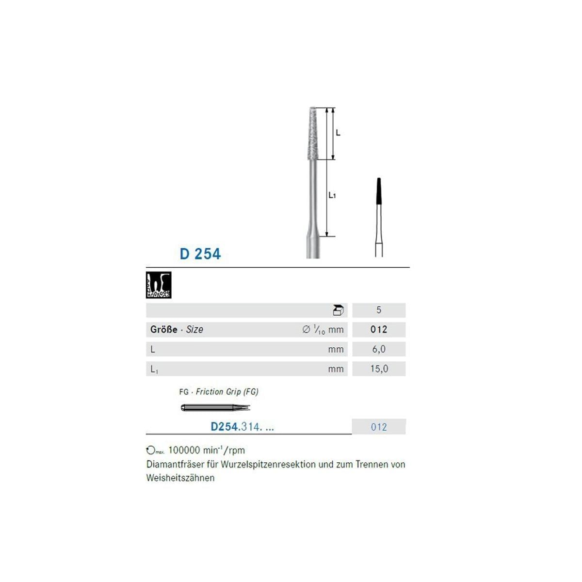 D254 - medium, Ø 012 - 5 stuks