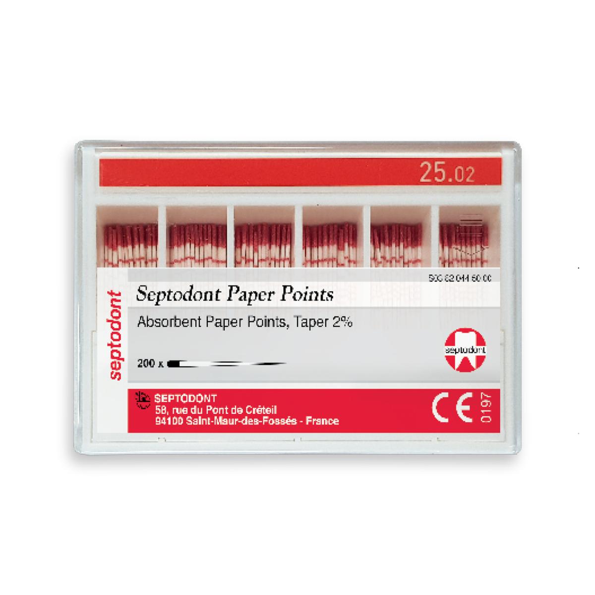 Paper Points - ISO 15 - taper 2%, 200 stuks