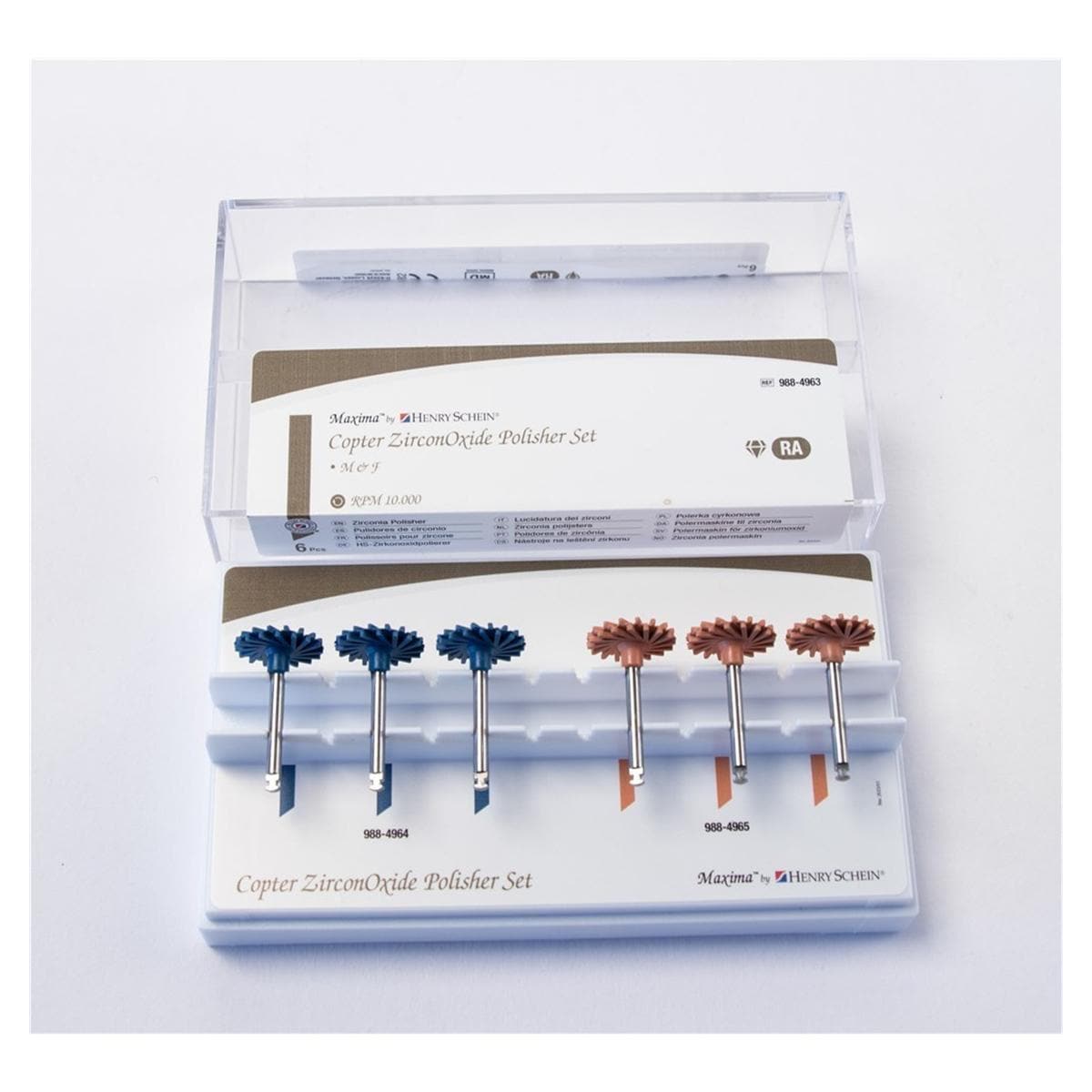 Copter Polishers Zirconia - Starterset, bevat 3 van elk Pre-polish Medium en High-polish Fine