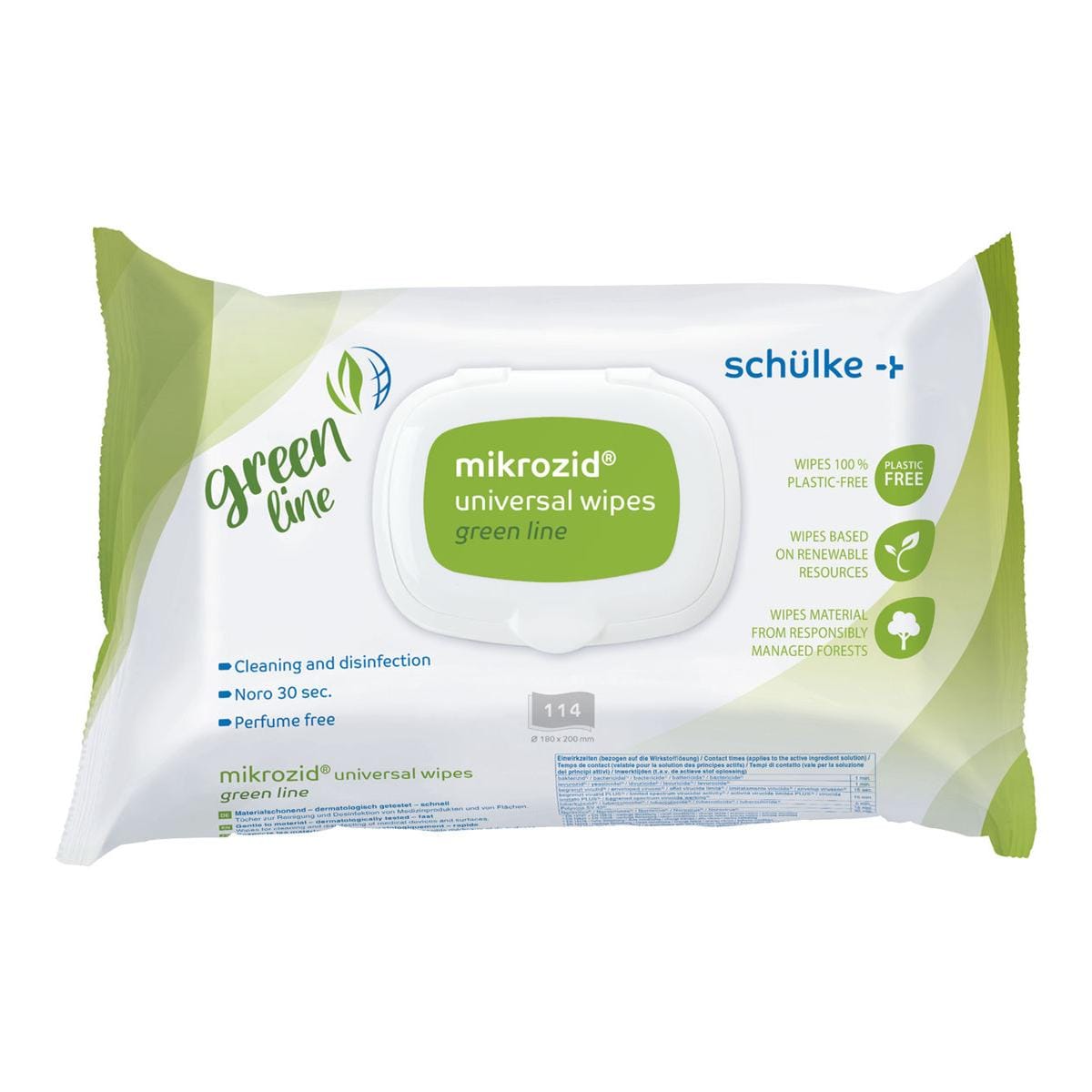 Mikrozid universal wipes green line - per 114 doekjes