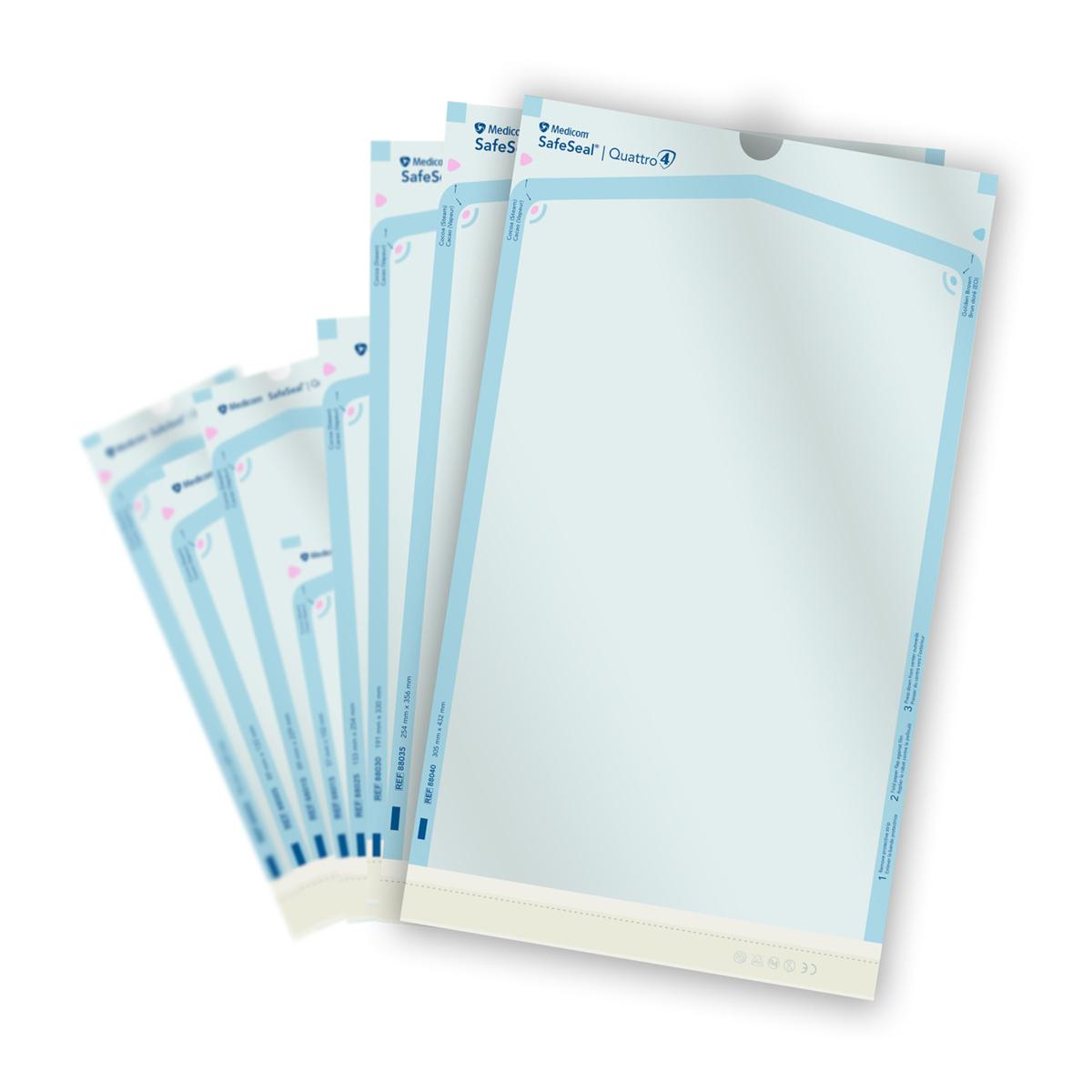 SafeSeal Quattro sterilisatiezakjes - 70 x 229 mm, 200 stuks