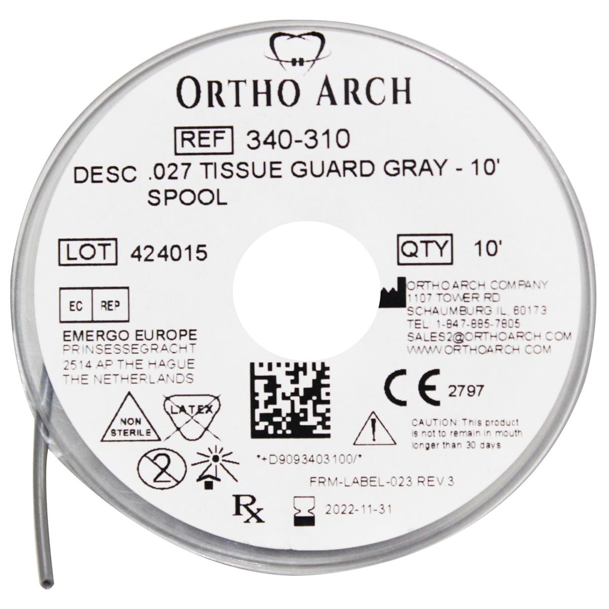 Elastomeric Tissue Guard - 018 Clear 10"Spool