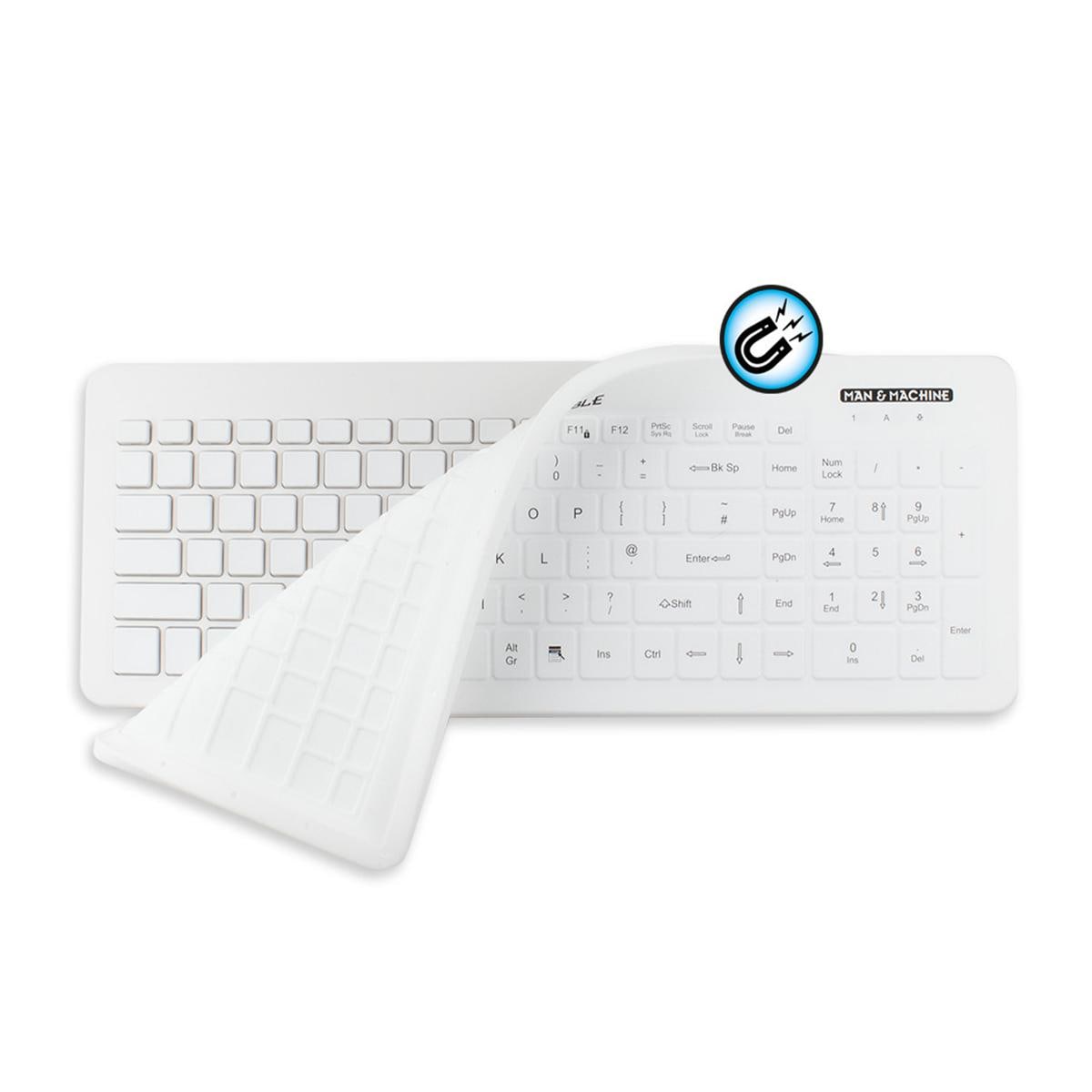Very Cool Flat Keyboard MagFix White - VCF/US/MAG/W5 (QWERTY)
