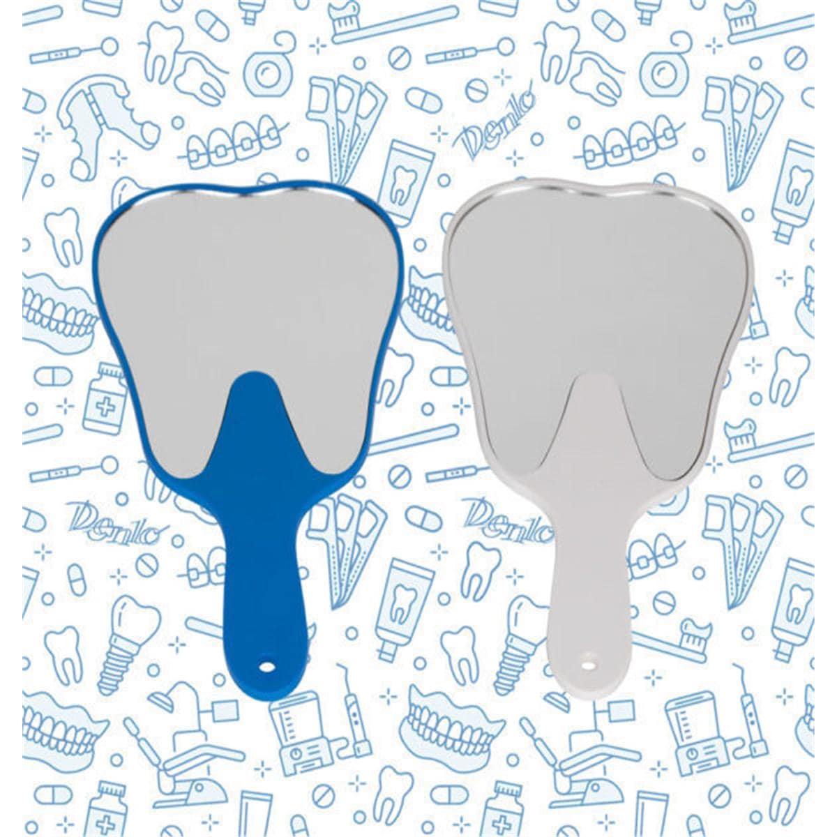 Patienten Handspiegel Set wit en blauw - Set 2 stuks