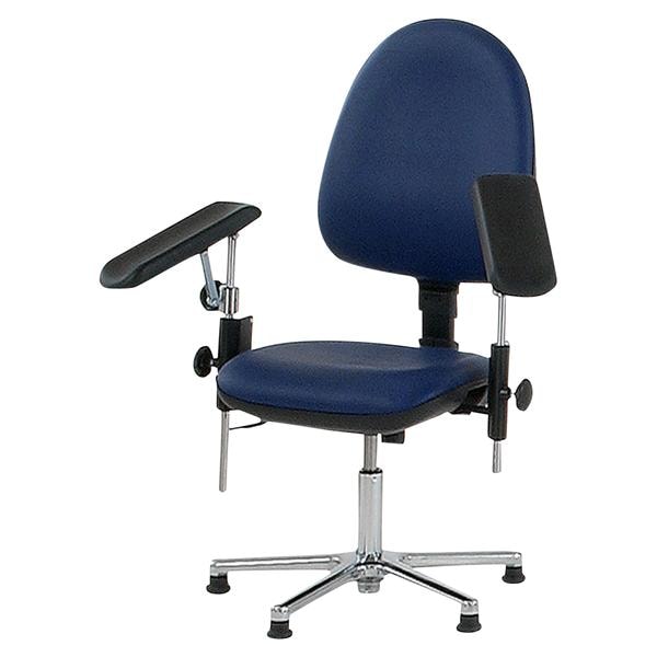 Bloedafnamestoel BS-1000/2000 - BS-2000 gepolijste aluminium voet