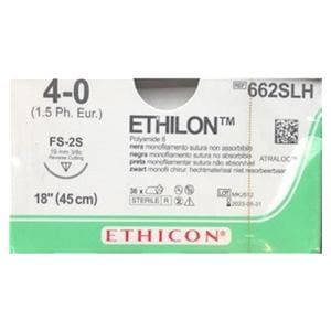 Ethilon - Lengte 45cm zwart, 36 stuks 4-0, naald FS-2S - 662SLH