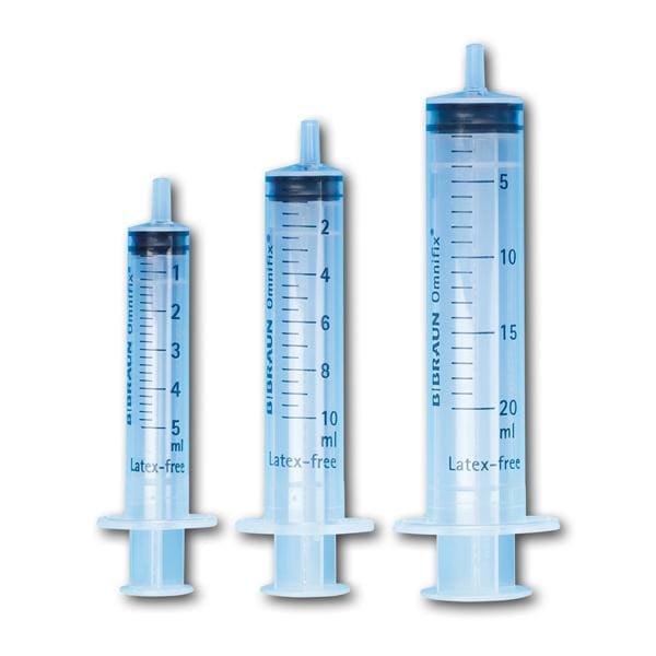 Injectiespuit 3-delig, luer - 3ml, per 100 stuks