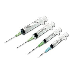 Injectiespuit/naald combinatie - 1 ml, naald 25G 0,50 x 16 mm oranje, per 100 stuks