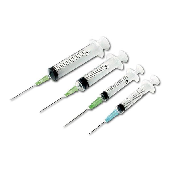 Injectiespuit/naald combinatie - 1 ml, naald 25G 0,50 x 16 mm oranje, per 100 stuks